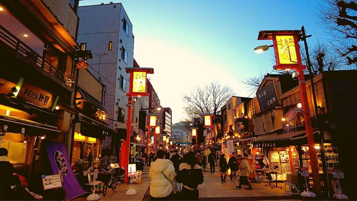 Winter Asakusa Food Tour and Stayed at a Traditional Japanese Hotel Ryokan