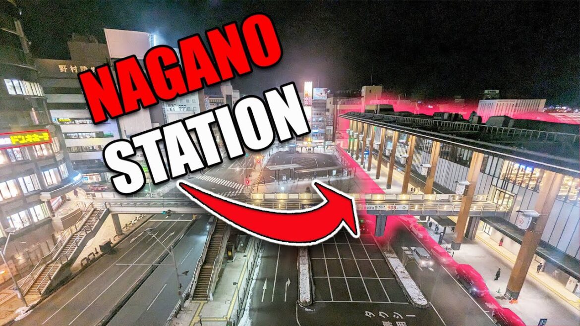 Nagano Station Night Time Lapse Nagano Station Night Time Lapse