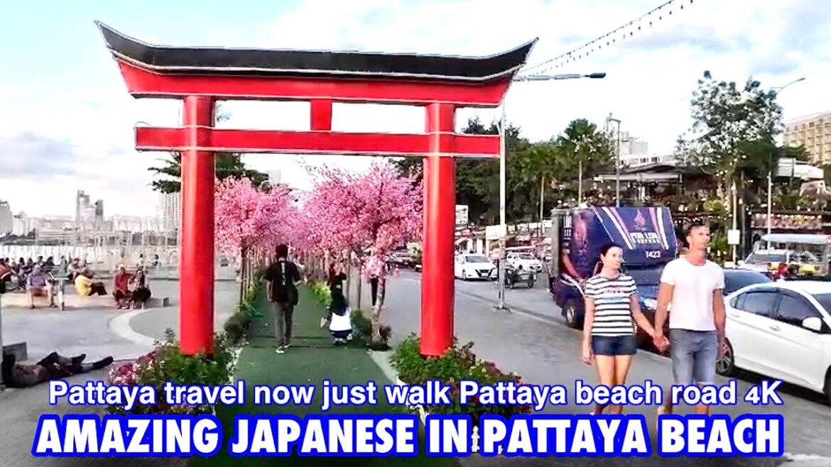 [🇹🇭4K] Pattaya travel a Japanese landmark in Pattaya Beach January 2023 Scenes in Thailand EP.4