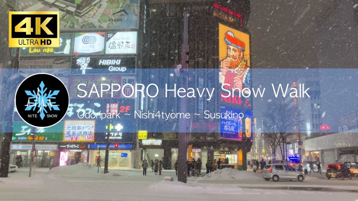 大雪のすすきの散歩 大通公園から西4丁目を通ってすすきのまで|ライブ感あふれる雪降る札幌 大雪のすすきの散歩 大通公園から西4丁目を通ってすすきのまで|ライブ感あふれる雪降る札幌