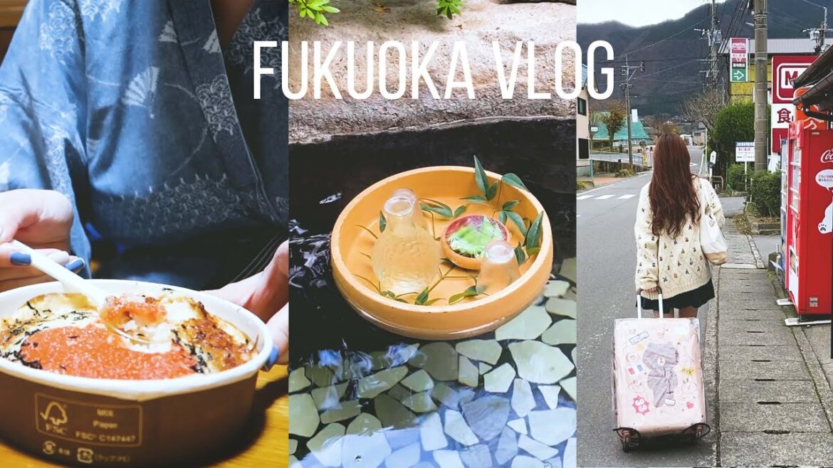 [SUB] 일본 후쿠오카 브이로그 -  편의점, 마트 추천 / 하루종일 먹고 온천하는 유후인 료칸 여행 일상 / 코하루 우동