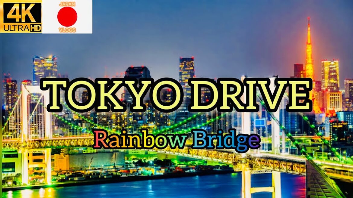 Driving in Japan Expressway rainbow bridge レインボーブリッジ Tokyo Japan Driving in Japan Expressway rainbow bridge レインボーブリッジ Tokyo Japan