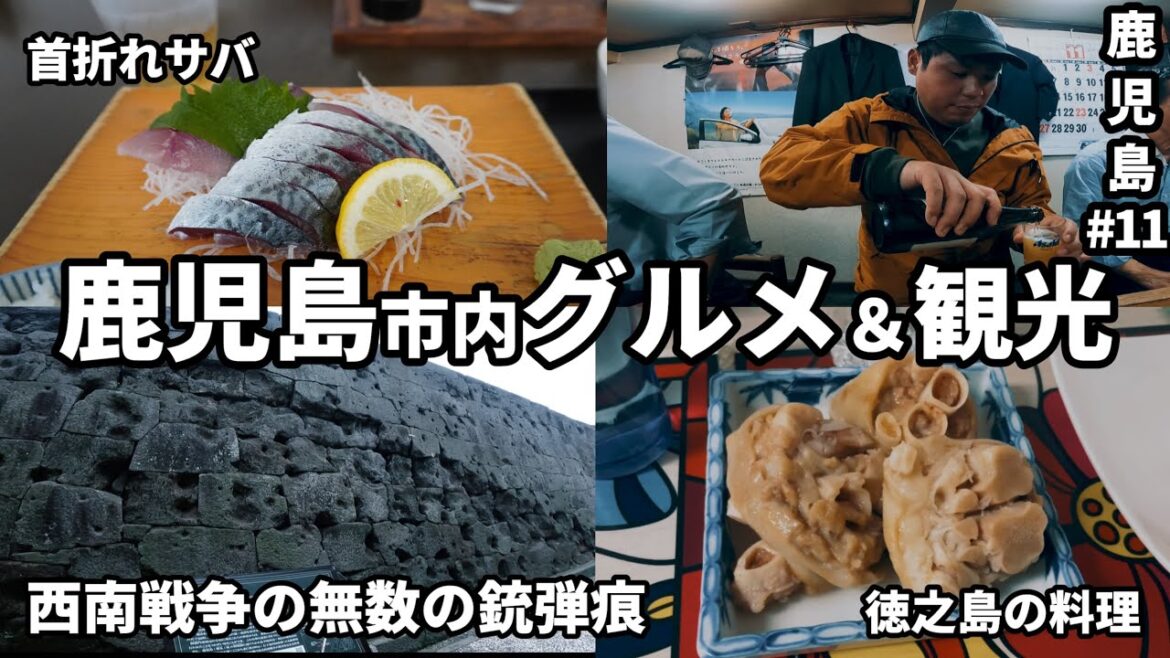 鹿児島 男ひとり旅！西南戦争の跡が残る鹿児島市内を歩いて観光&地元民に聞いたグルメを楽しむ。鹿児島2022#11