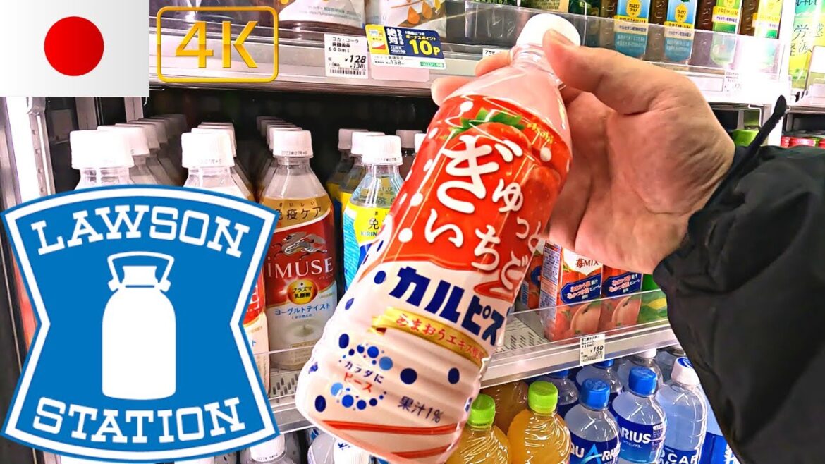 Lawson, Japan’s popular convenience store – 4K Virtual tour/Tokyo/ASMR/onigiri/snack/ASMR/Food