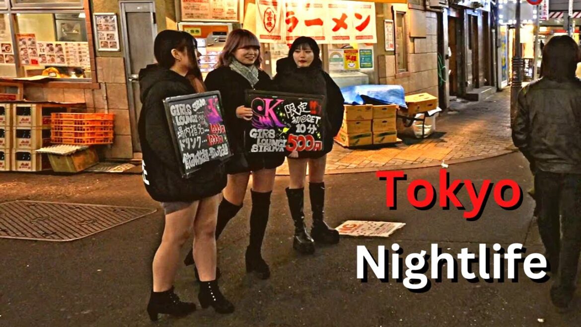 Late Saturday Night at Tokyo's pleasure-seekers Paradise