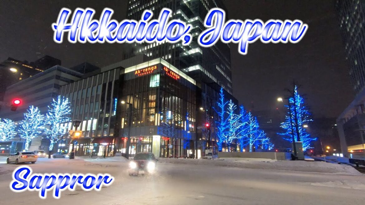 Walking in Hokkaido, Japan. Walk to Odori Park from Sapporo Railway Station in Sapporo. ORANGE ua