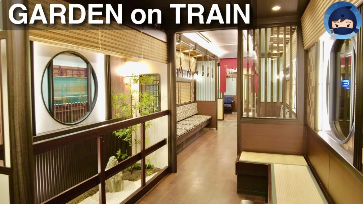 Zen Garden on the train!? - Solo travel in Osaka & Kyoto Japan 😳🎍 Art train "Kyo-train GARAKU"