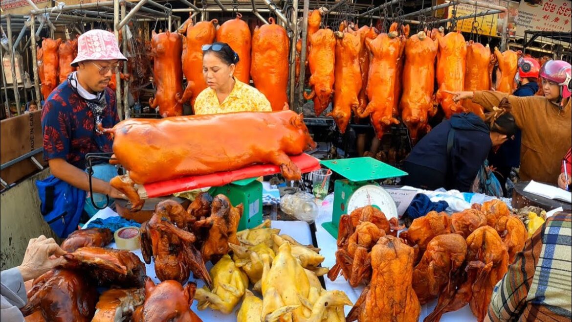Cambodian Best Street Food Tour – Chinese New Year 2023, Delicious Roasted Pigs, Chicken & Duck Cambodian Best Street Food Tour - Chinese New Year 2023, Delicious Roasted Pigs, Chicken & Duck