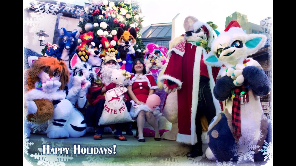 [4k] Little Tokyo Christmas Kemono Fursuit Takeover