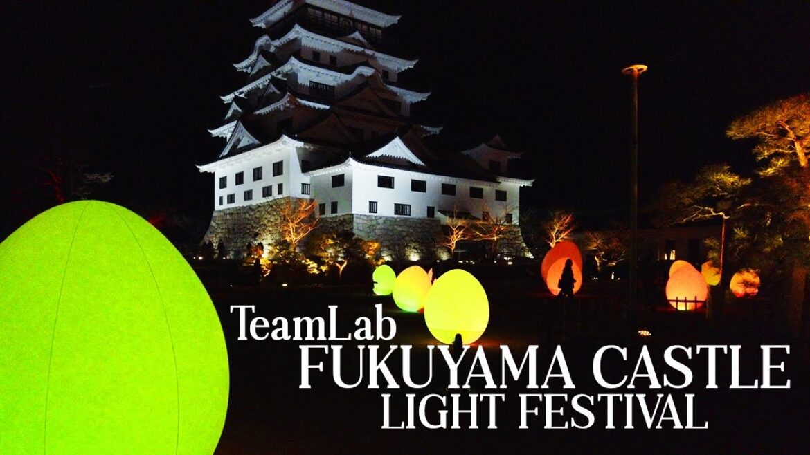 TeamLab Fukuyama Castle Light Festival 🏯 400th Anniversary Expo 2022