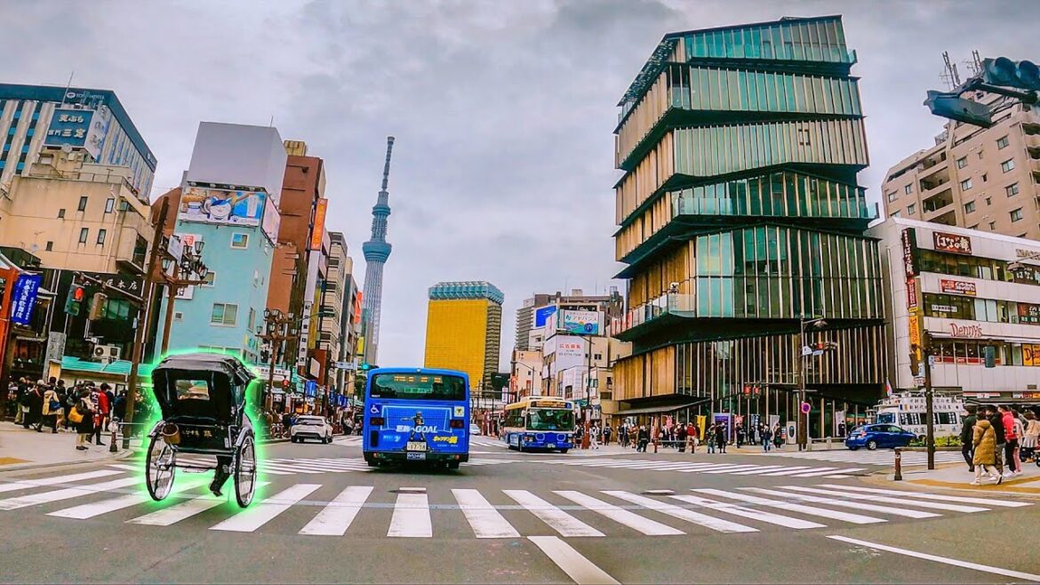 [Driving in Japan] Exploring Asakusa by Car: A Virtual Tour of Tokyo's Traditional Neighborhood 4K