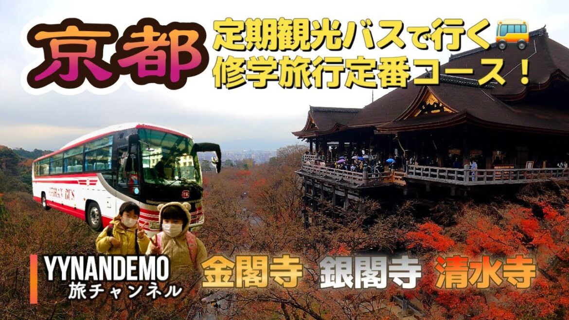 【京都】定期観光バスで行く！修学旅行定番コース　京都三大名所　金閣・銀閣・清水