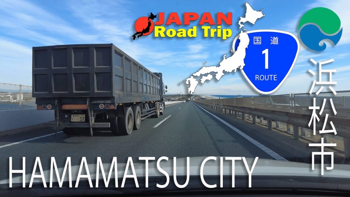 Driving along National Route 1 at Hamamatsu City Shizuoka Prefecture Japan | 4K DJI Pocket 2 video