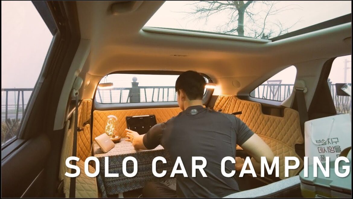 안개가 왜 안 개?24시간 지속되는 안개 가득 옥돌해변에서 노튜닝차로 남성 솔로 미니멀 차박 오지캠핑 ｜라면포트 안심스테이크｜나가사끼 라면｜바질크림치즈 압축토스트｜쏘렌토MQ4