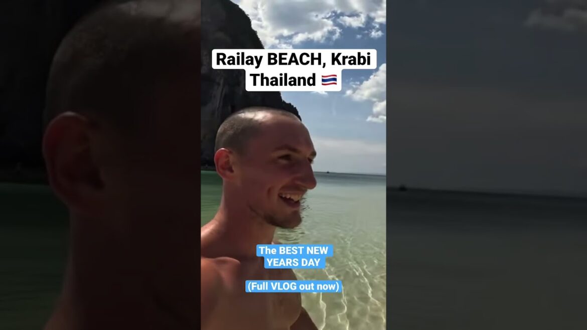 RAILAY beach KRABI in Thailand 🇹🇭 on NYD 2023 #thailand #vlog #travel #scenery #krabi #railaybeach