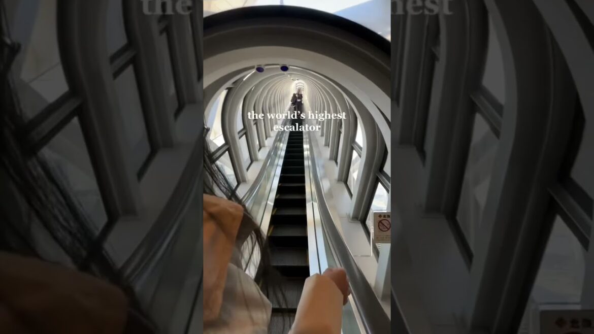 World’s Highest Escalator in Osaka, Japan #shorts #travel #japan #osaka #guinnessworldrecords