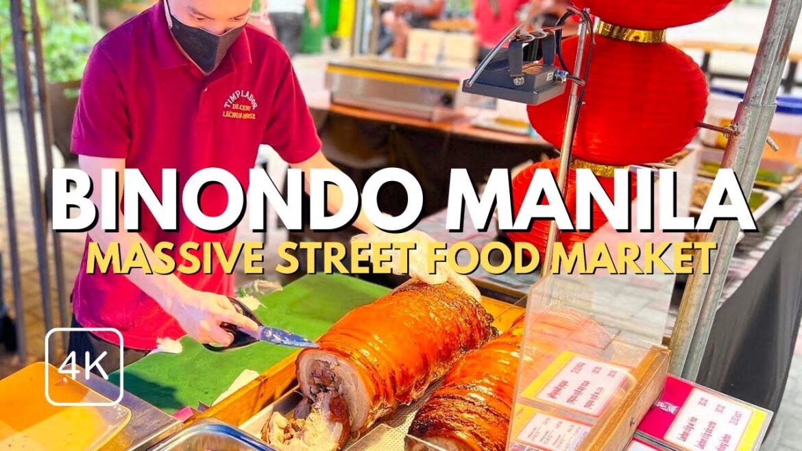 Binondo Manila's Massive Street Food Market | Chinese New Year 2023 | Philippines | 4K ASMR