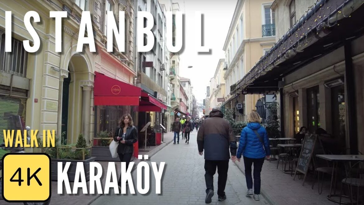 Walk in Istanbul, Turkey, Walk in Karakoy, 4k Resolution Walking Tour, Turkey Walking Tour