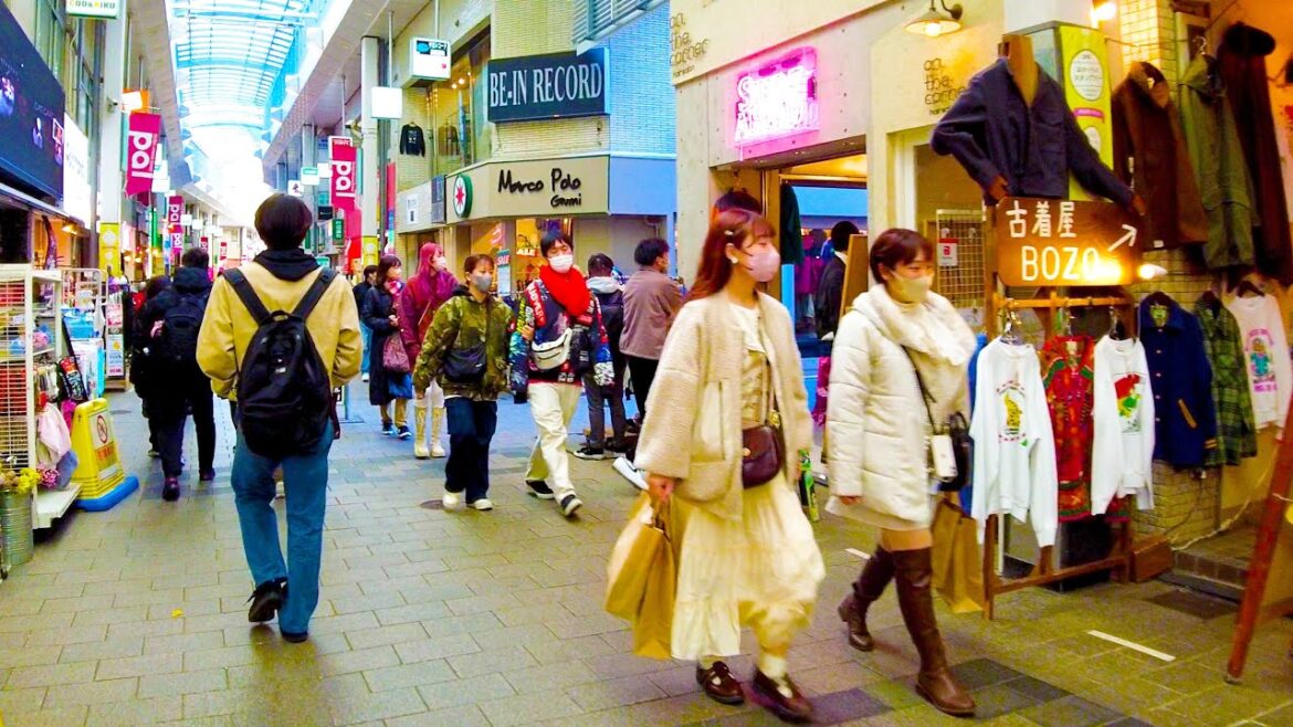 Koenji in Tokyo 🐶🍻 Fun walking town ♪ 💖 4K ASMR non-stop 1 hour 02 minutes