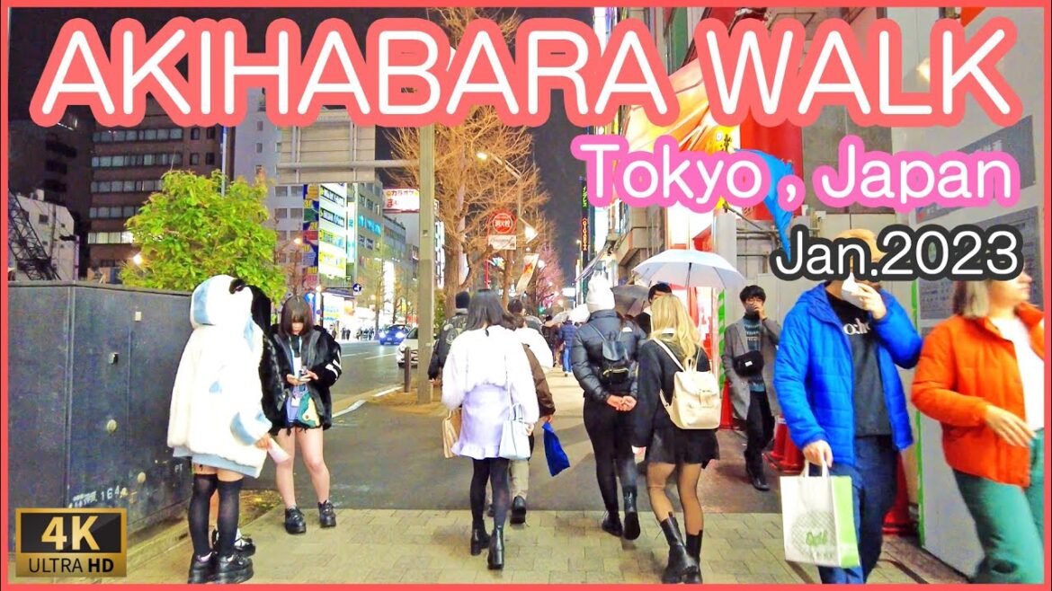 walk in Akihabara on a rainy day 4K , Jan.2023 walk in Akihabara on a rainy day 4K , Jan.2023