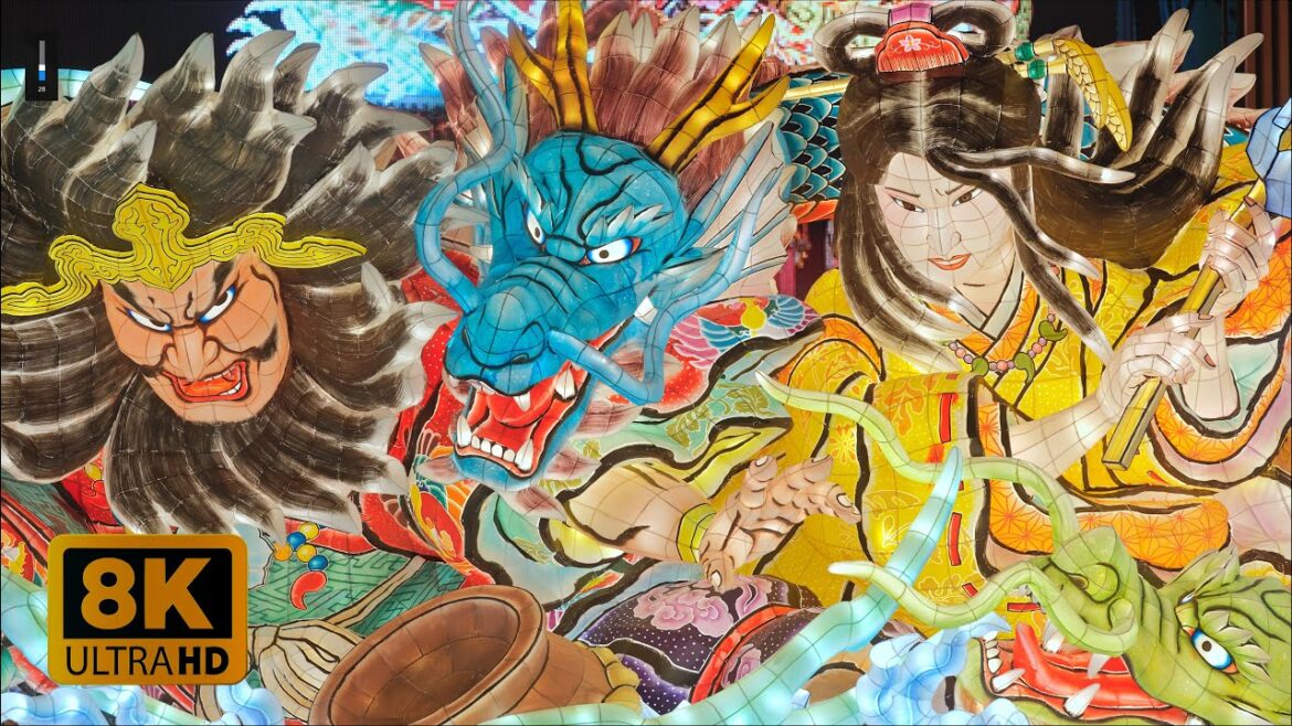 4K 8K 【水道橋】Aomori Nebuta float at the Furusato Festival, Tokyo dome 2023