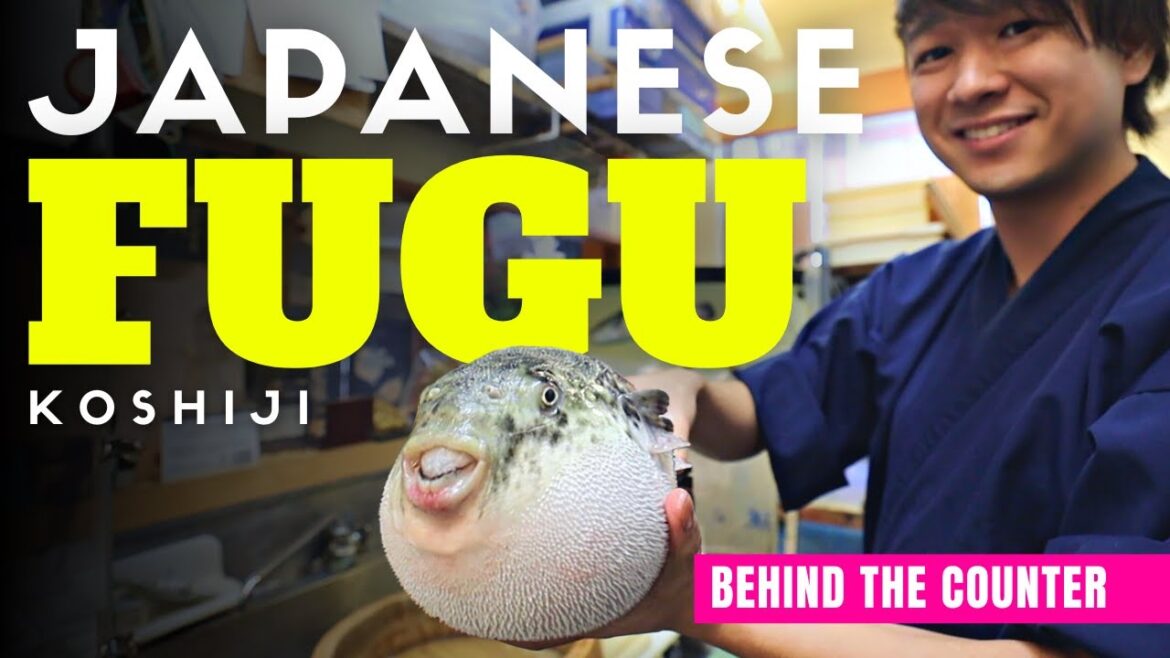 Behind the Counter at a local Japanese Poisonous Puffer Fish Fugu Restaurant Behind the Counter at a local Japanese Poisonous Puffer Fish Fugu Restaurant