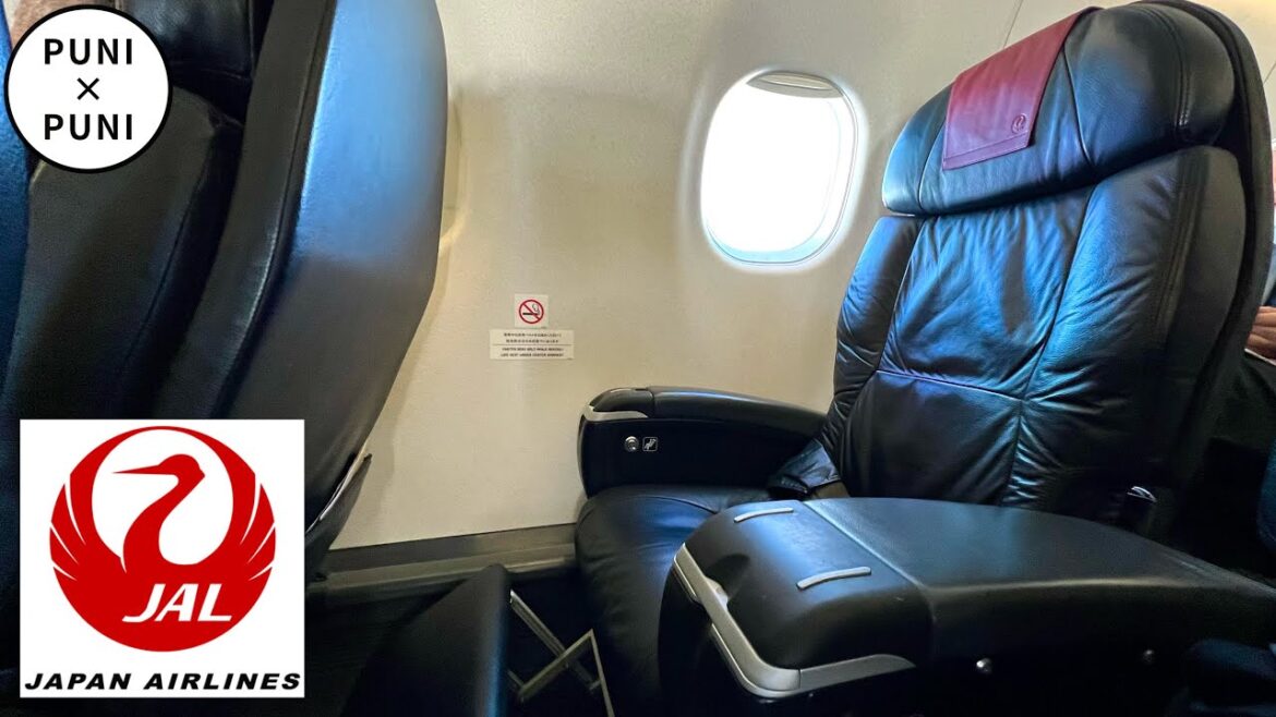 Boarding Japan Airlines Domestic Flight Advanced Class from Osaka to Kagoshima.JAL