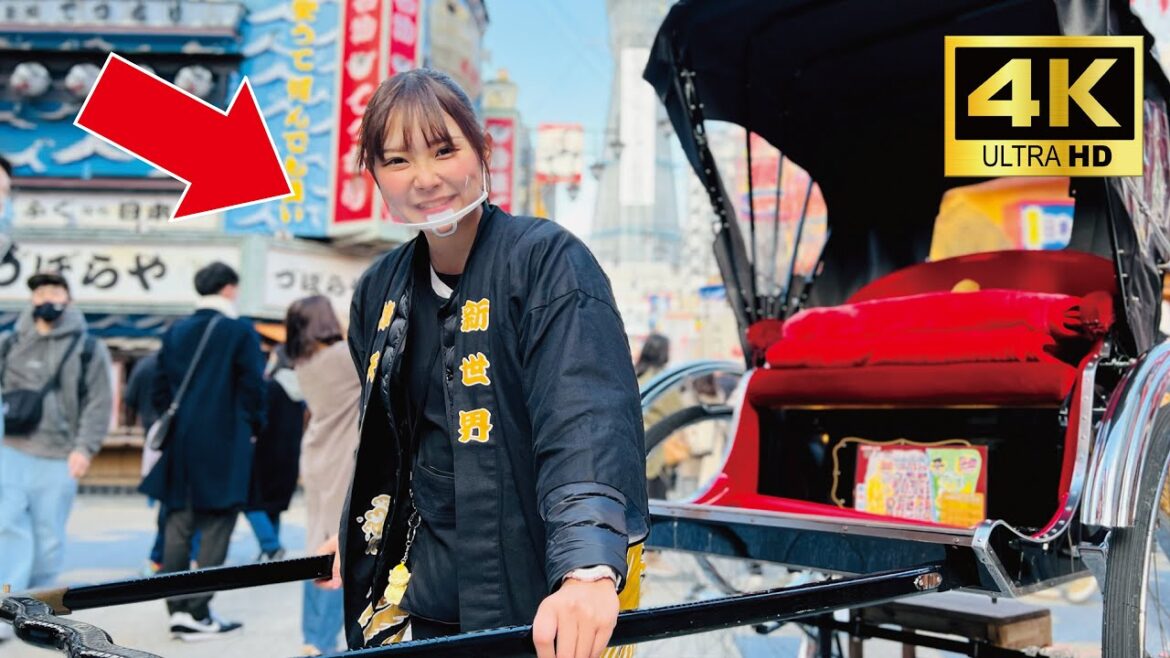 A cute Japanese girl Alale-chan guided me around the Shinsekai by rickshaw😊| Osaka A cute Japanese girl Alale-chan guided me around the Shinsekai by rickshaw😊| Osaka