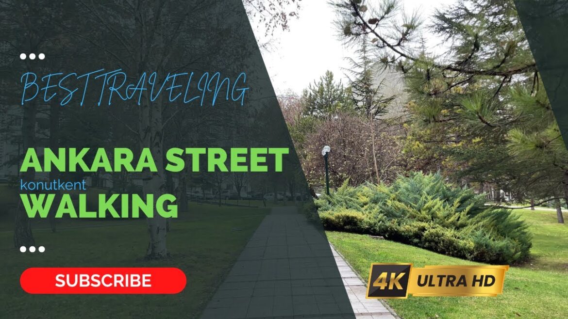 Best Traveling -  [4K HDR]  60FPS  Walk in Konutkent Ankara Turkey - Street Walking