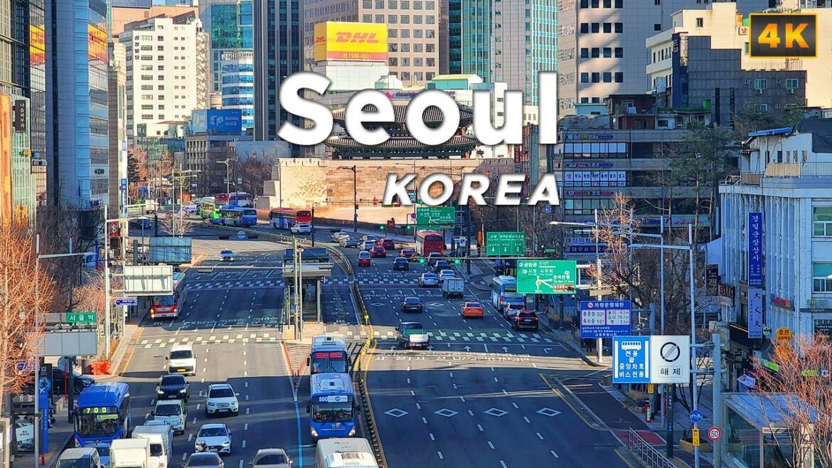 [4K] Korea Walking Tour - Downtown Seoul, Seoul Station to Gwanghwamun Square
