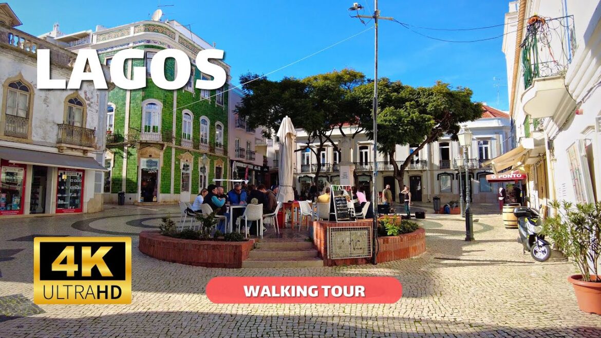 Lagos, Algarve 2023 🇵🇹 – Walking Tour 4k  – Portugal winter