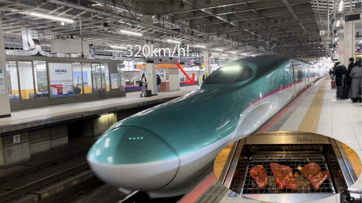 Experience of riding the fastest Shinkansen in Japan and enjoying solo Yakiniku🚅🥩🔥 Experience of riding the fastest Shinkansen in Japan and enjoying solo Yakiniku🚅🥩🔥