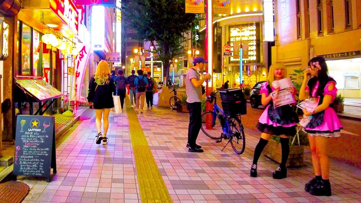 Shinjuku in Tokyo at night is a town for men and women ♪💖🐶4K ASMR non-stop 1 hour 03 minutes