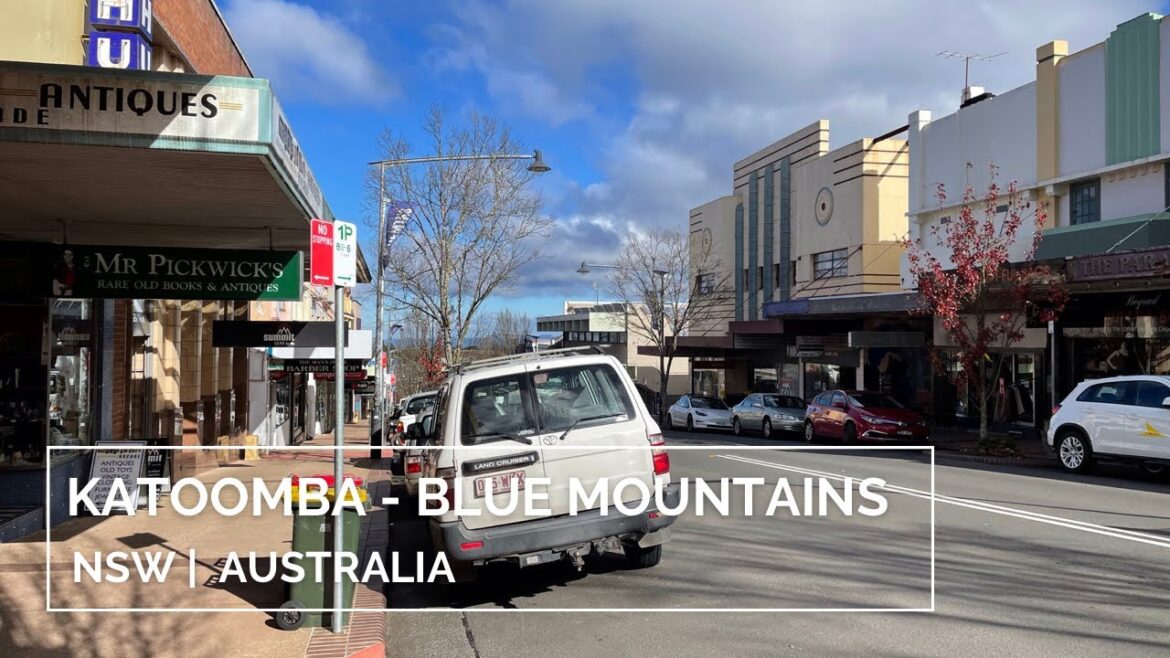 KATOOMBA - Blue Mountains Australia - 4K 2022 | winter NSW - Walking Tour Video.