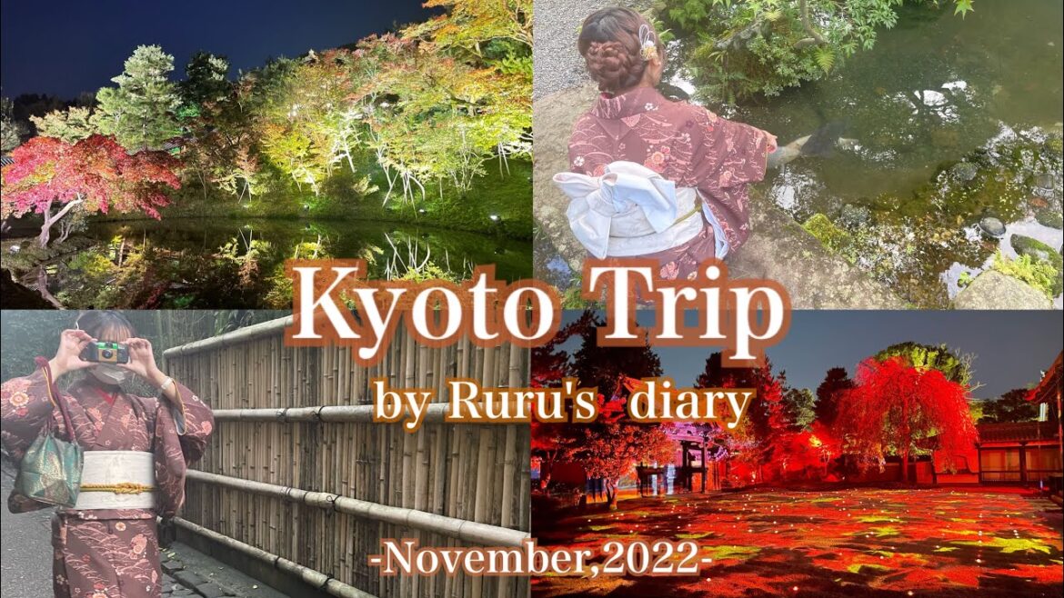【Kyoto Vlog】Kyoto trip wearing a traditional Jpanese Kimono👘  秋の京都旅行in清水寺・嵐山 2022