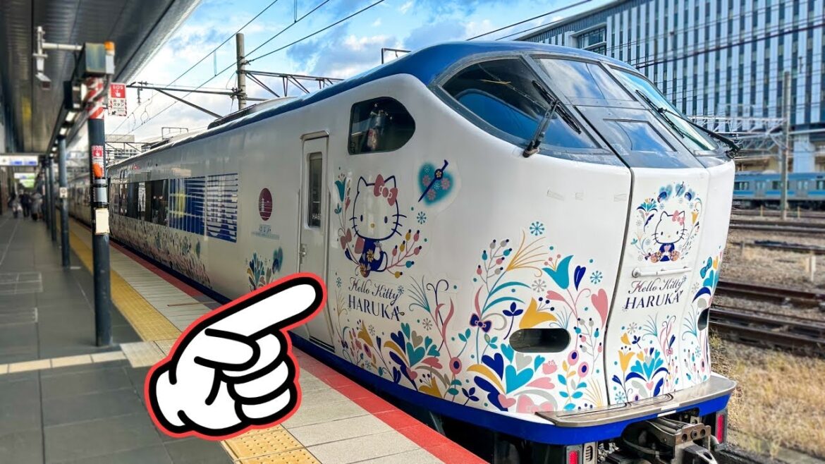 Hello Kitty Limited Express Train “HARUKA” 🐱🎀 | From Kansai International Airport to Kyoto | ASMR Hello Kitty Limited Express Train "HARUKA" 🐱🎀 | From Kansai International Airport to Kyoto | ASMR