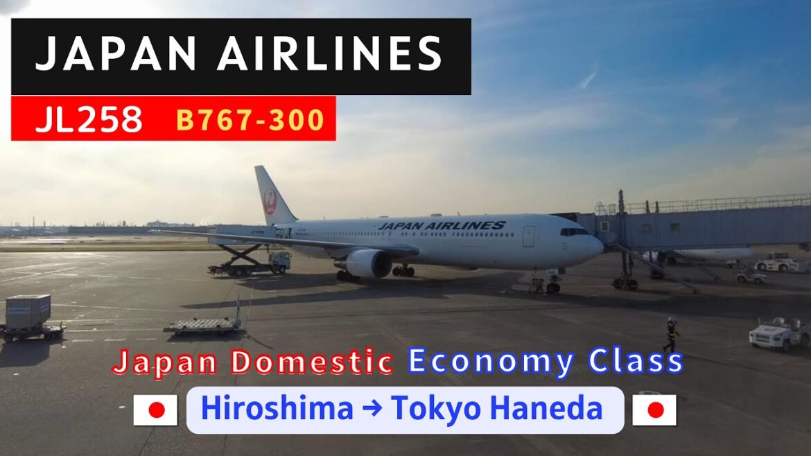 Japan Airlines JL258 Hiroshima to Tokyo Haneda B767-300 Economy Class 45th Leg in 2022 Japan Airlines JL258 Hiroshima to Tokyo Haneda B767-300 Economy Class 45th Leg in 2022