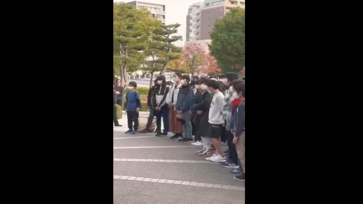 Children singing at Hiroshima Children’s Peace Monument #japan2023 #japantravel Children singing at Hiroshima Children’s Peace Monument #japan2023 #japantravel