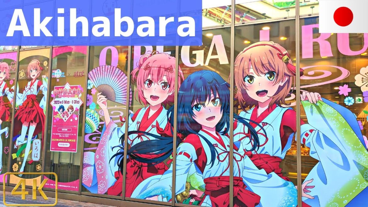 4k Walking in Akihabara looking around Anime wall｜Virtual tour/Japan/Tokyo/ASMR