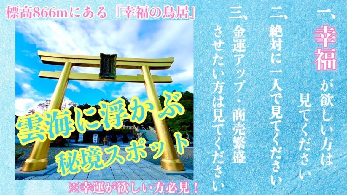 【諦めてませんか？人生大逆転】黄金の幸運の鳥居の力を感じてください〜人生を変えたい方は見てください〜秋葉山神社上社