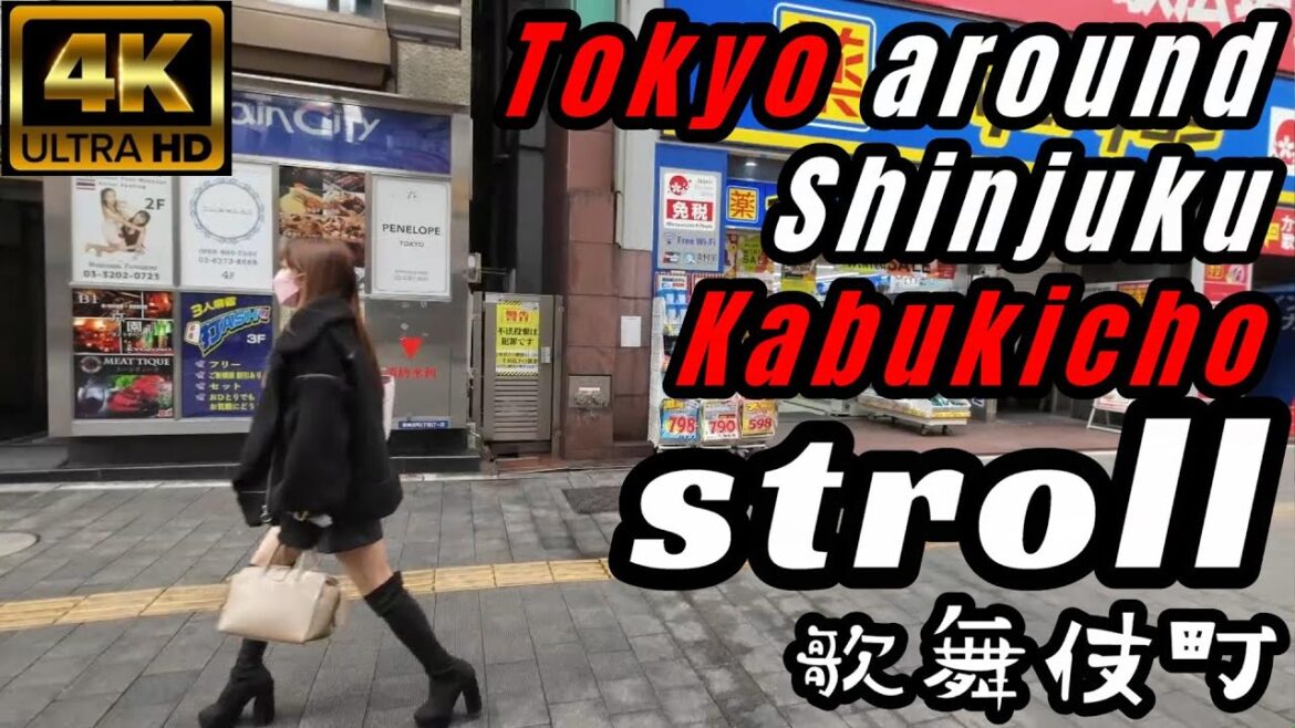 Stroll around Shinjuku Kabukicho.【4K】Japan's largest entertainment district.