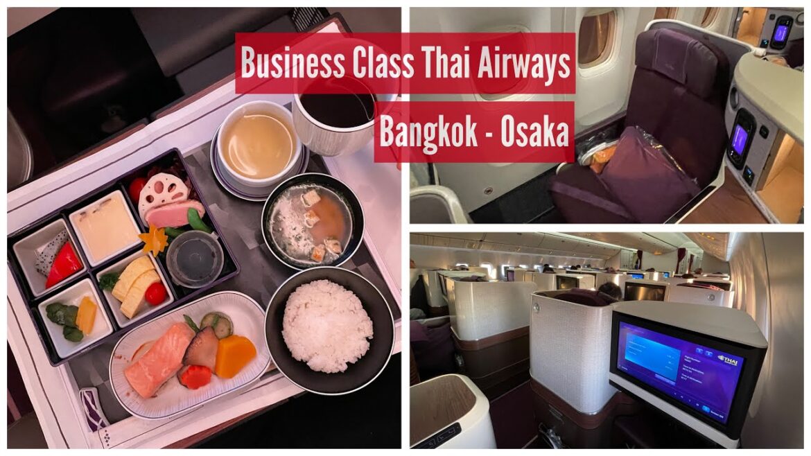 Business Class Flight review Thai Airways TG622 from Bangkok to Osaka