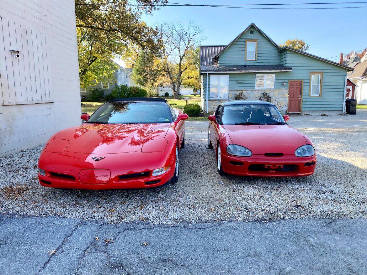 Suzuki Cappuccino vs C5 Corvette size comparison