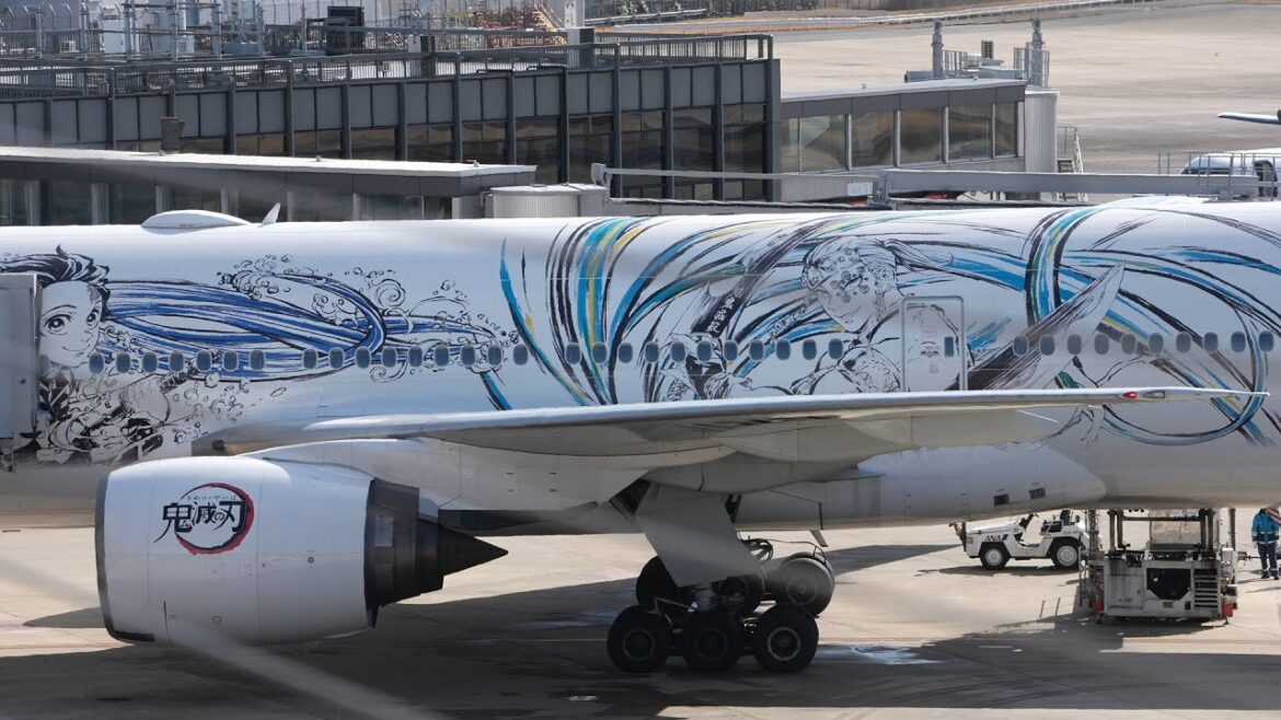 Itami airport Osaka Japan demon slayer livery Itami airport Osaka Japan demon slayer livery