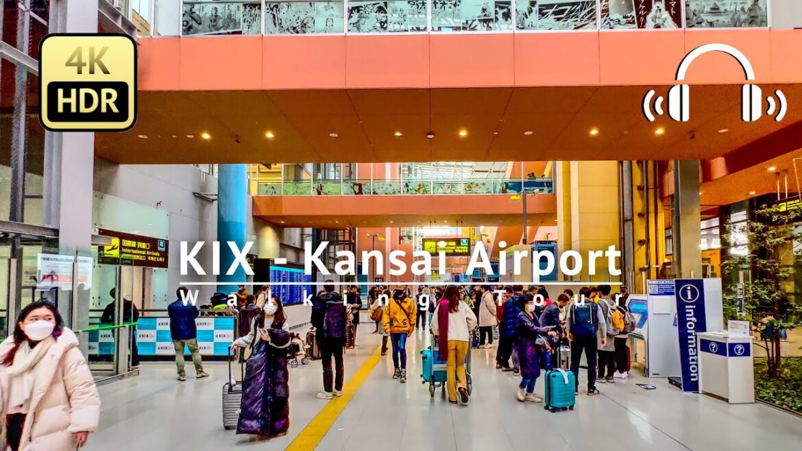 KIX - Kansai Airport Walking Tour - Osaka Japan [4K/HDR/Binaural]