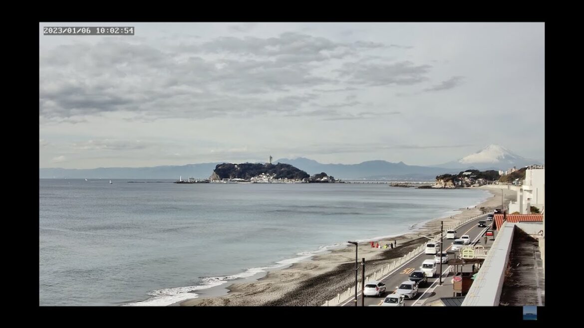 【湘南ライブカメラ1 】富士山 江ノ島 波情報 ライブ配信 134号線渋滞情報 お天気カメラ | Mt.Fuji | Kamakura Shonan | Japan | H.View camera