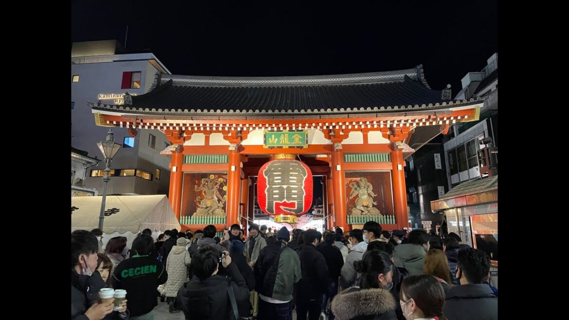 ［東京ライブお正月の浅草寺］高画質FHDライブ あけましておめでとうございます🎍#東京 #tokyo #浅草 Asakusa walk in Tokyo