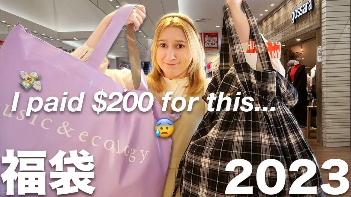 Opening Japanese Fashion Lucky Bags 2023!! 🇯🇵 | Try-on and Haul