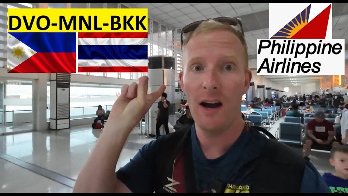 Philippine Airlines. Davao - Manila - Bangkok, Thailand. Flight Vlog. Fly to Thailand 2023