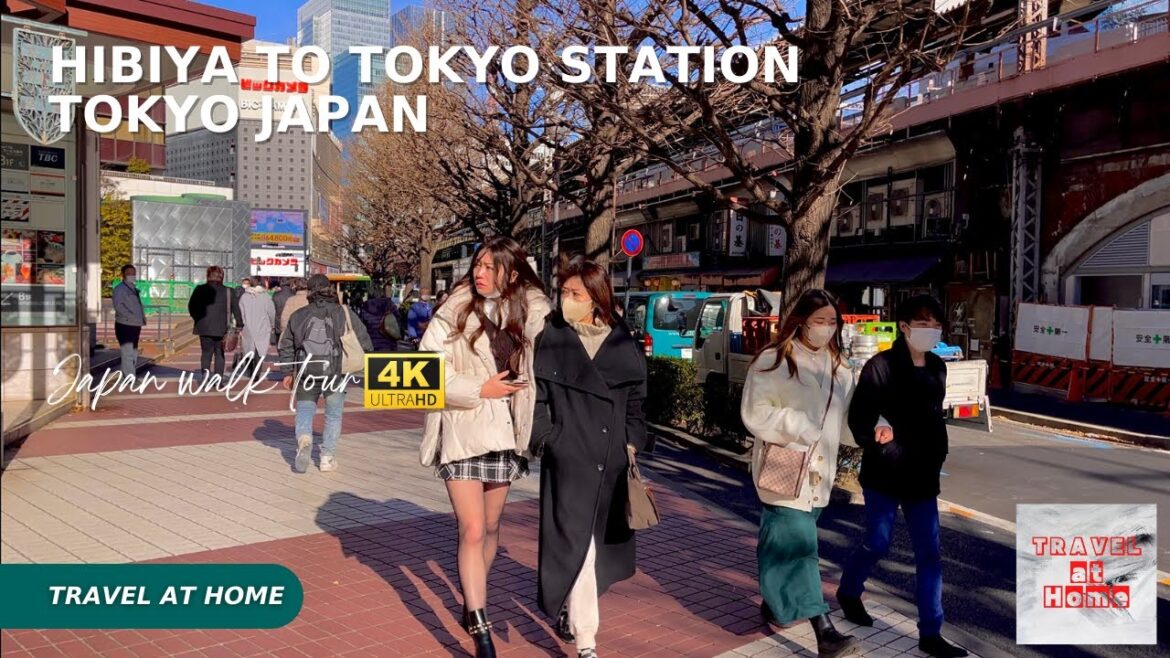 4k hdr japan walk | Walk in Tokyo Japan from Hibiya to tokyo station |The bustling underground world